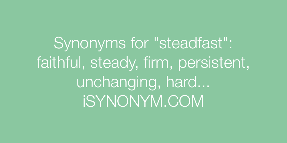 Synonyms steadfast