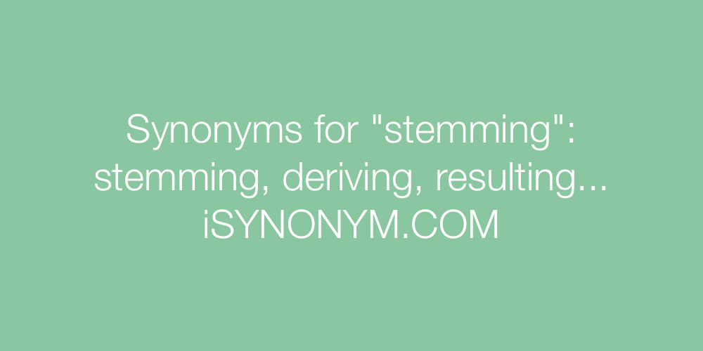 Synonyms stemming