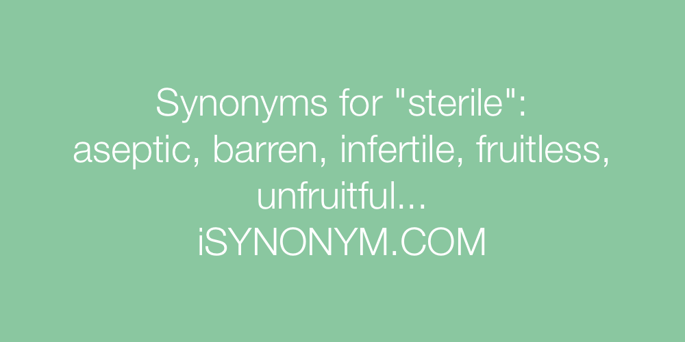 Synonyms sterile