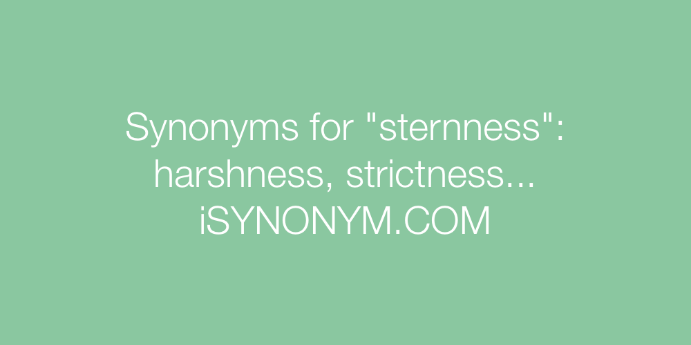 Synonyms sternness