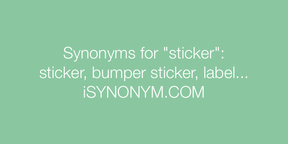Synonyms sticker