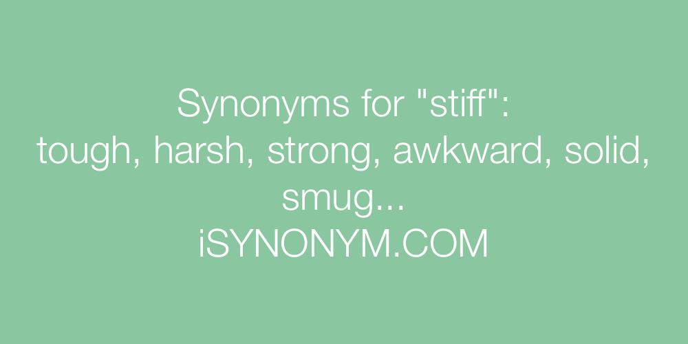 Synonyms stiff