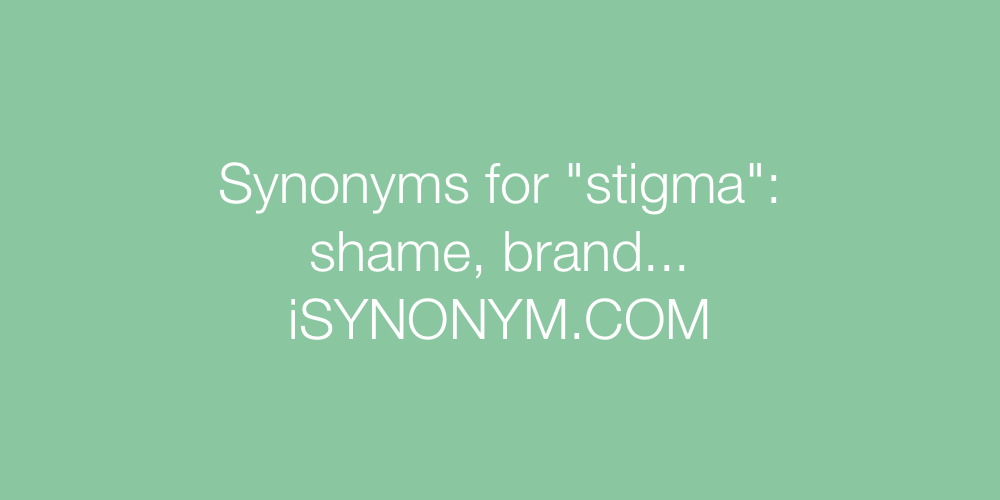 Synonyms stigma