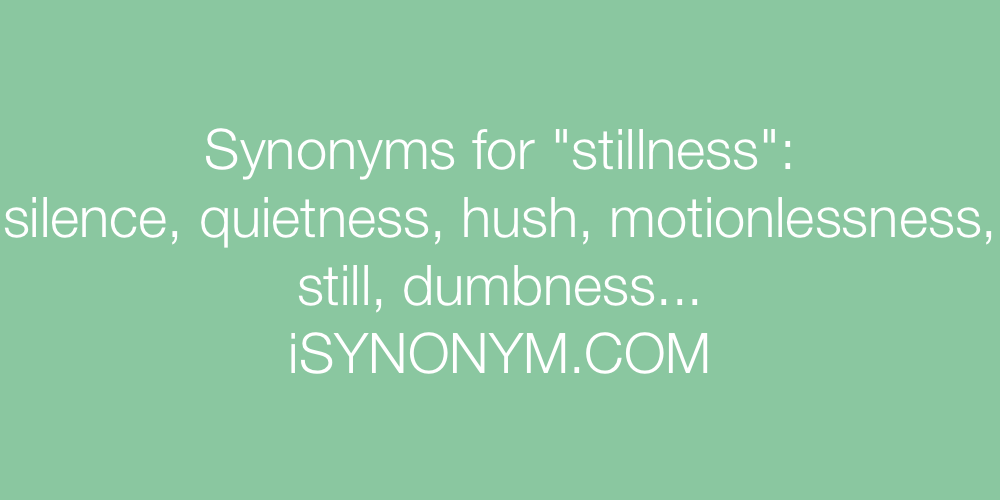 Synonyms stillness