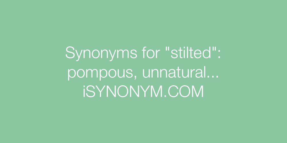 Synonyms stilted
