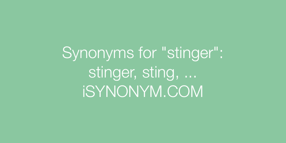 Synonyms stinger