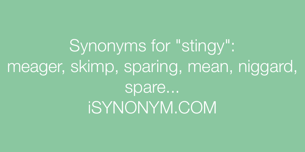 Synonyms stingy