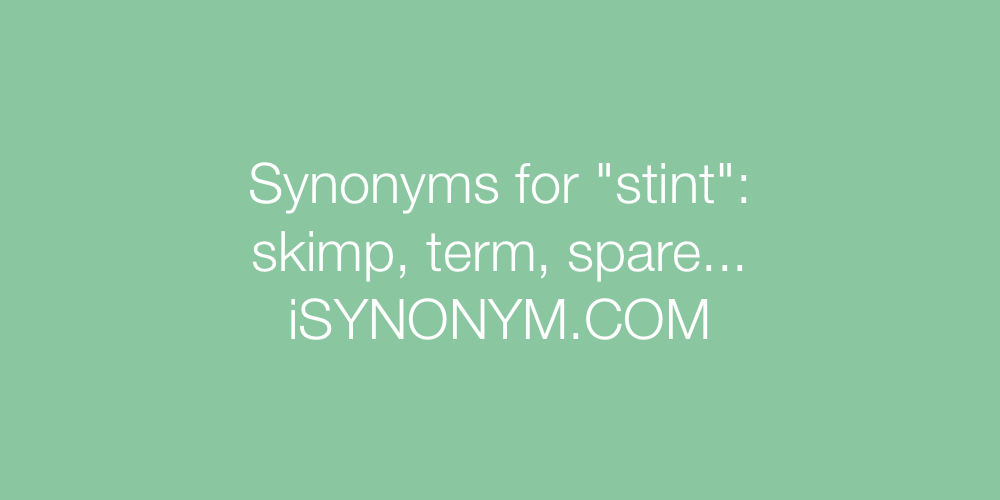 Synonyms stint