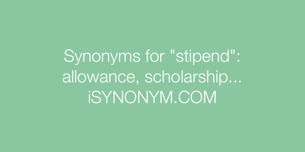 Synonyms stipend
