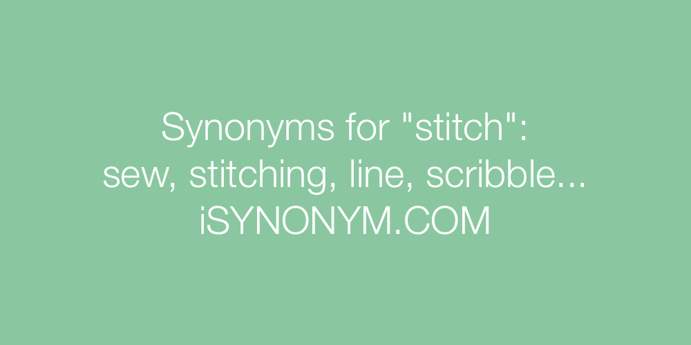 Synonyms stitch