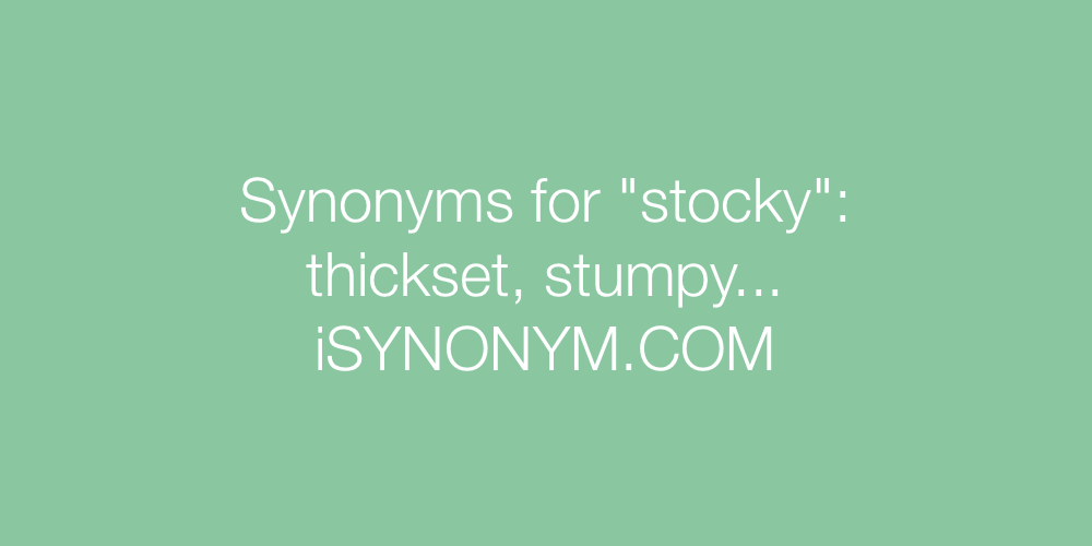 Synonyms stocky
