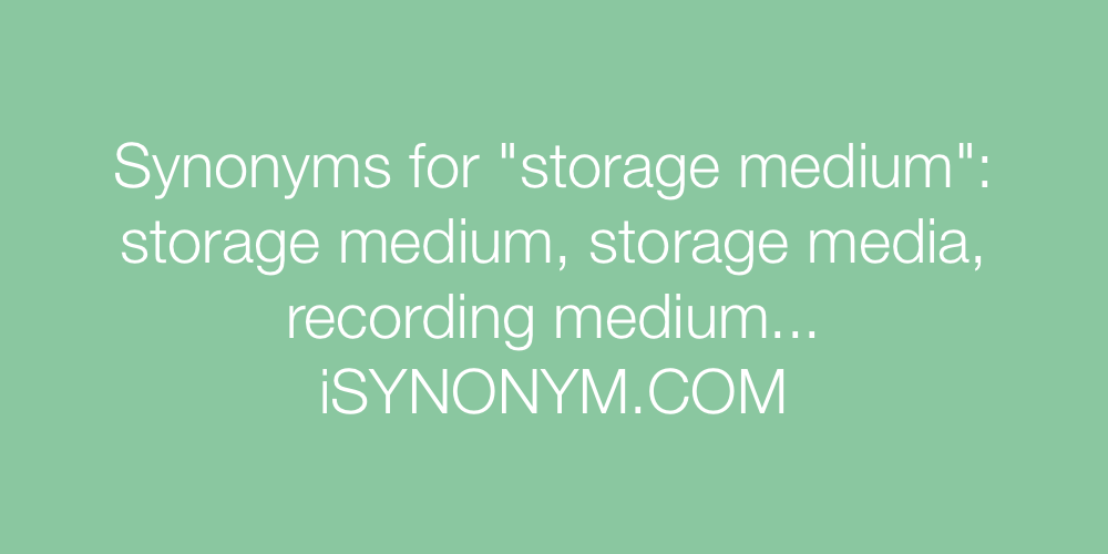 Synonyms storage medium