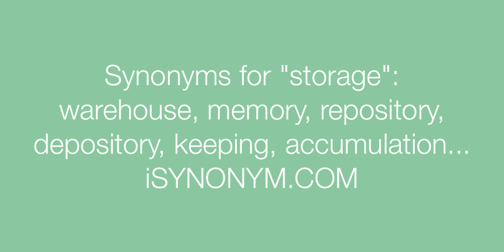 Synonyms storage