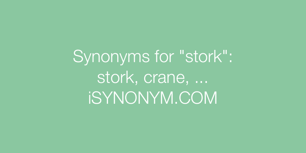 Synonyms stork