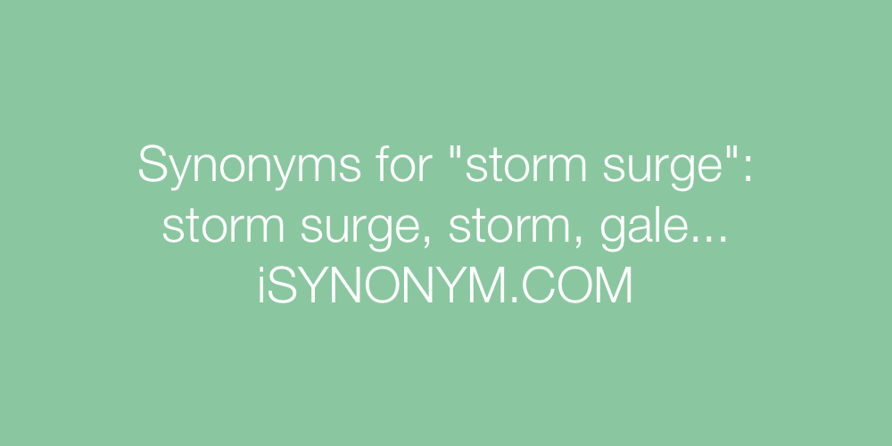 Synonyms storm surge