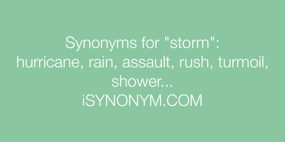 Synonyms storm