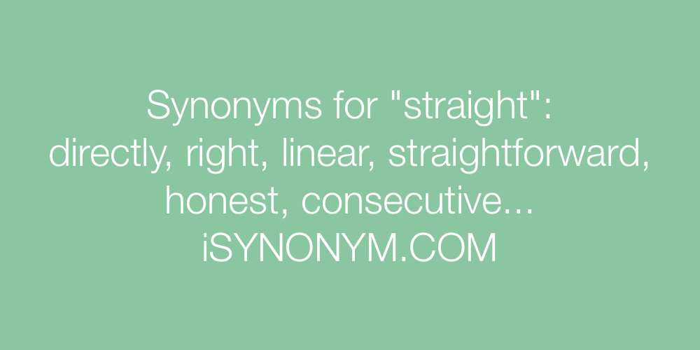 Synonyms straight