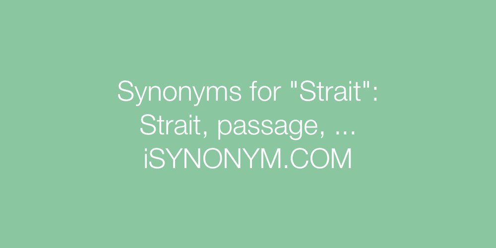 Synonyms Strait