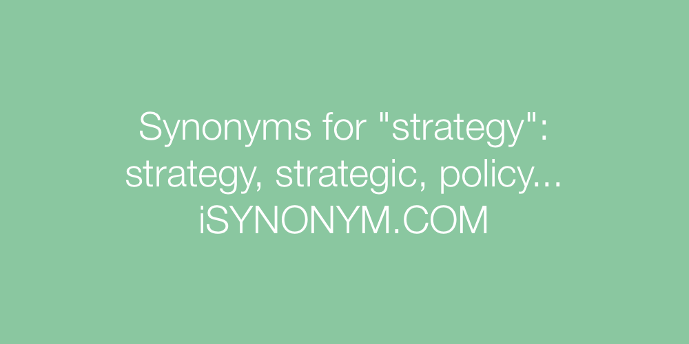 Synonyms strategy