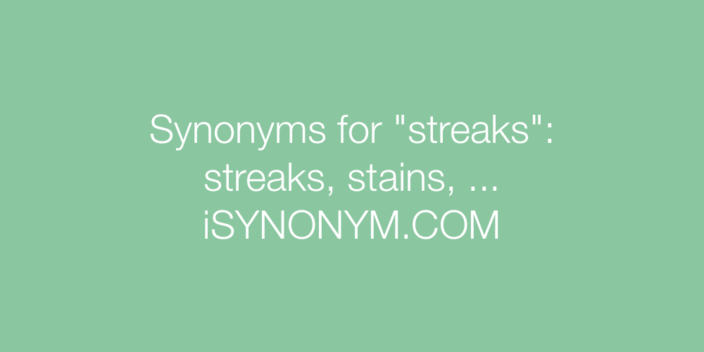 Synonyms streaks