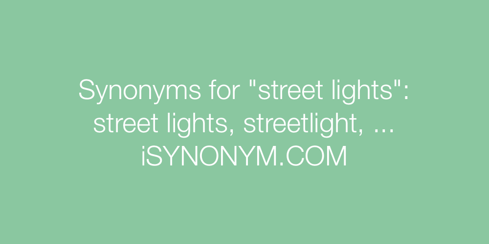 Synonyms street lights