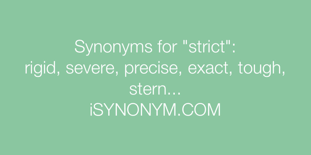 Synonyms strict