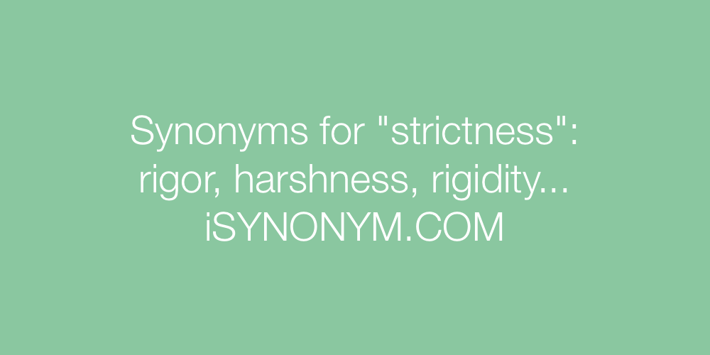 Synonyms strictness