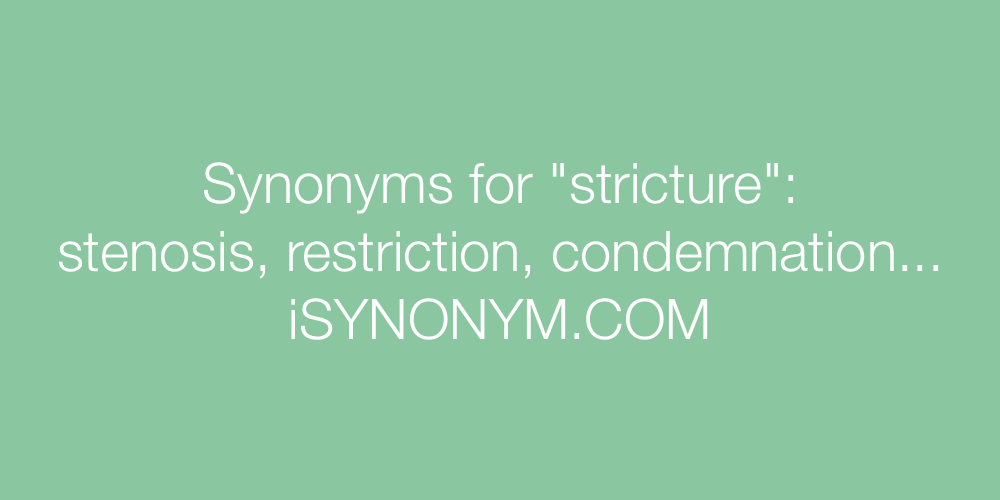 Synonyms stricture