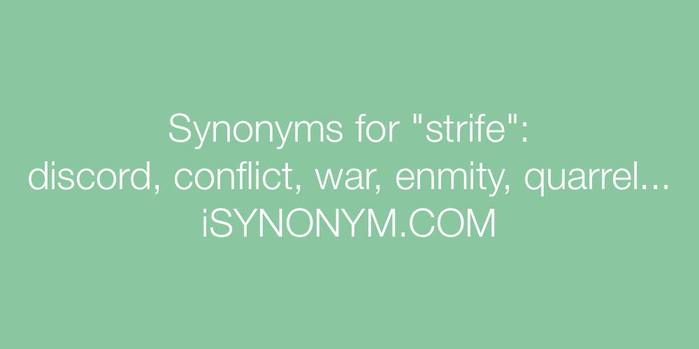 Synonyms strife