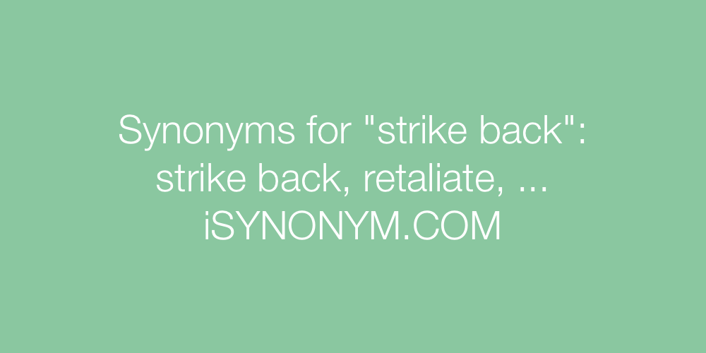 Synonyms strike back