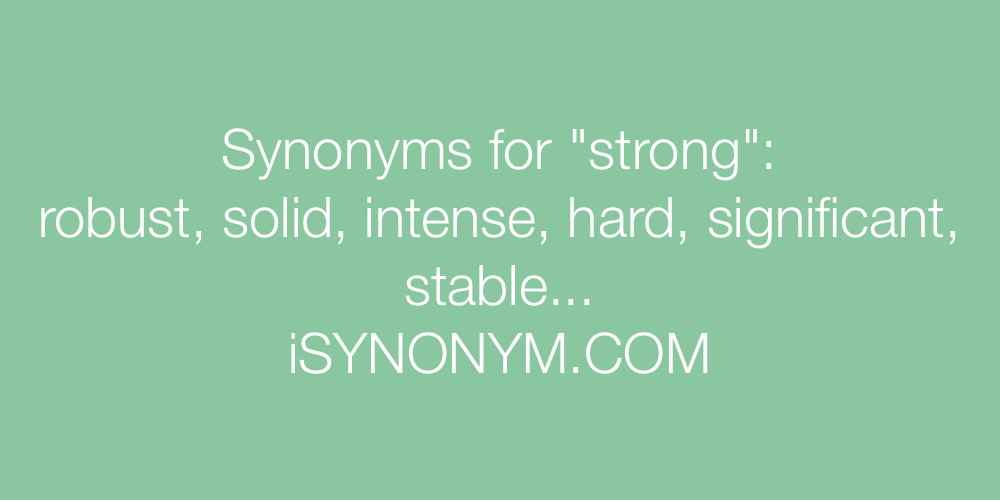 Synonyms strong