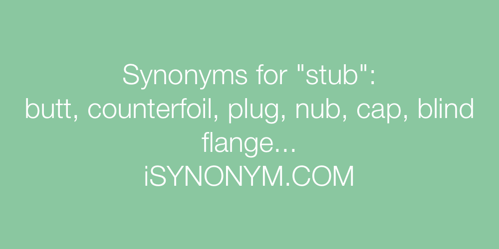 Synonyms stub