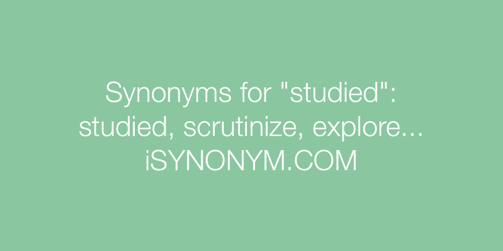 Synonyms studied