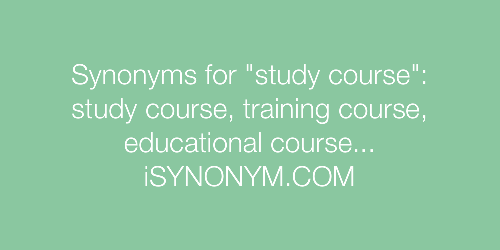 Synonyms study course