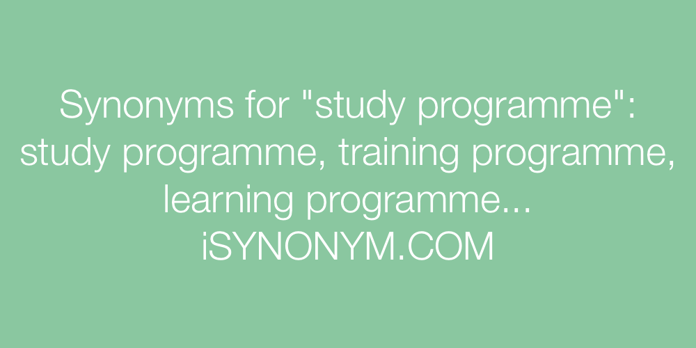 Synonyms study programme