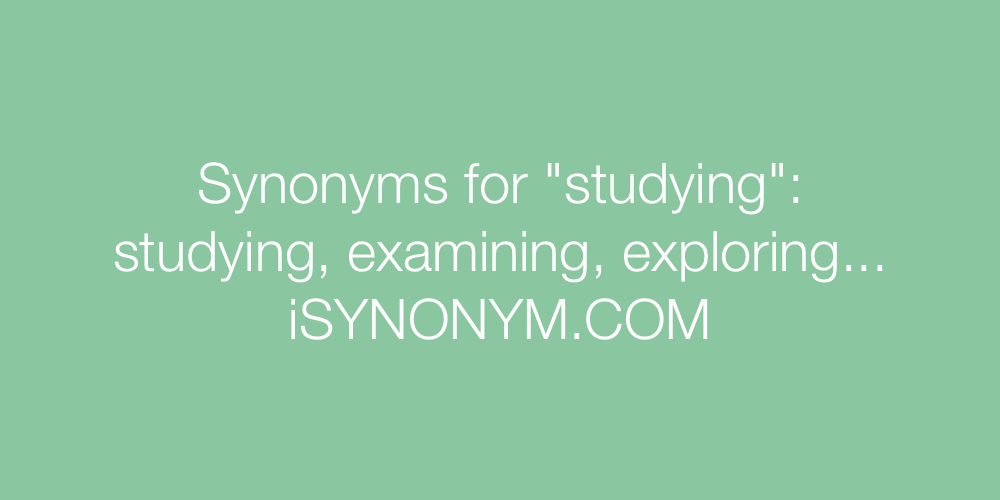 Synonyms studying