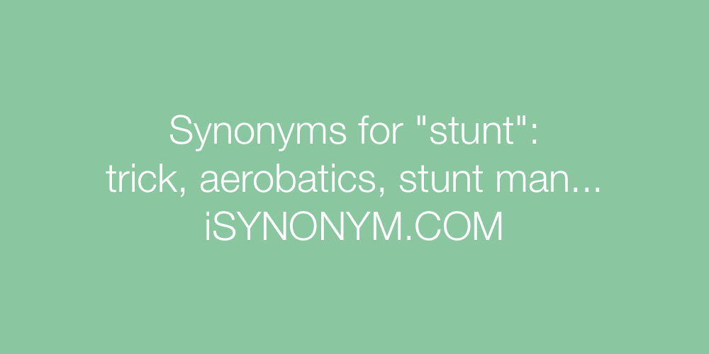 Synonyms stunt