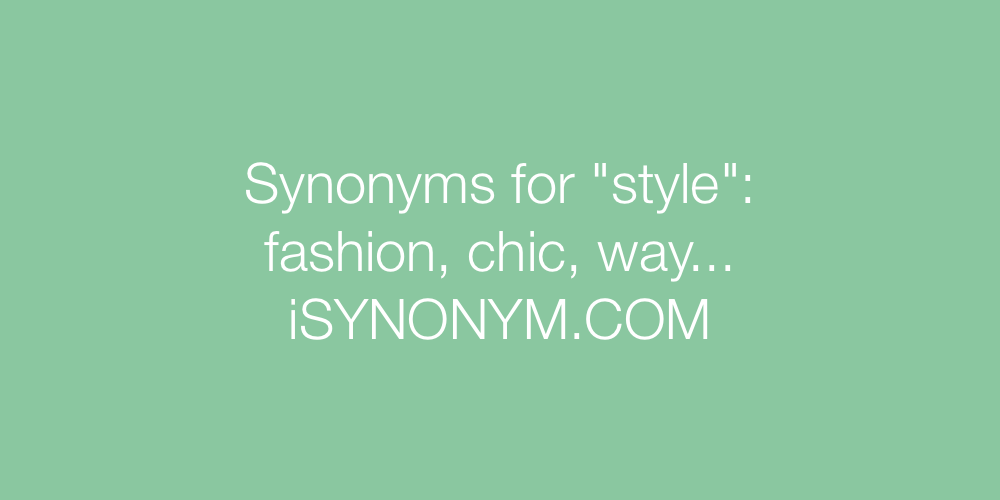 Synonyms style