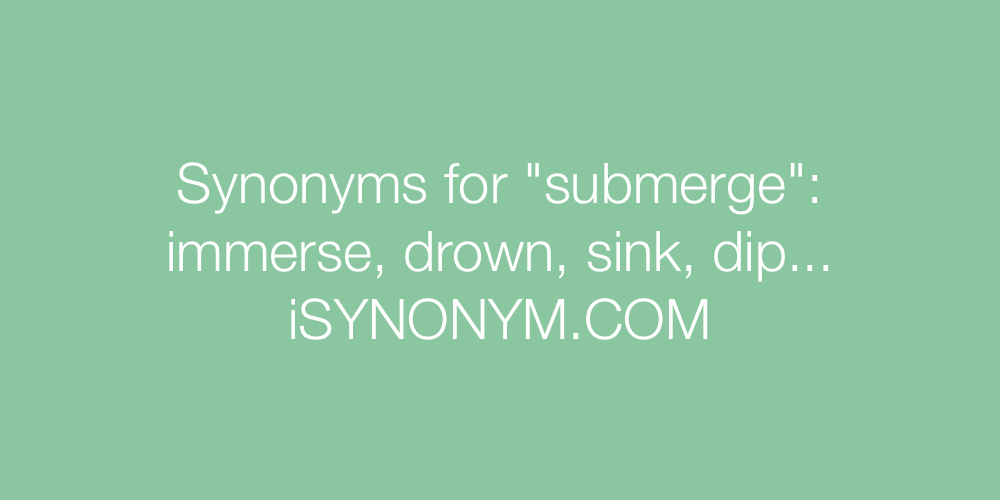 Synonyms submerge