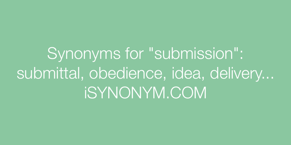 Synonyms submission