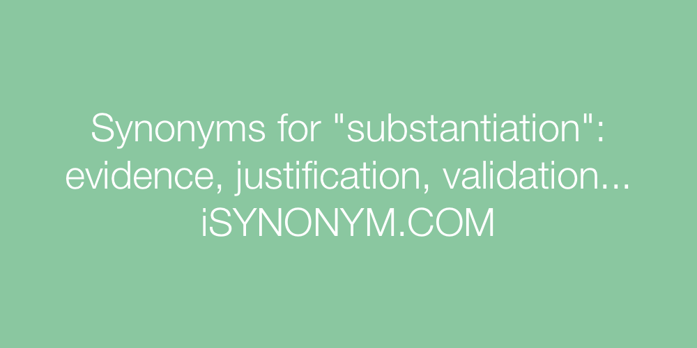 Synonyms substantiation