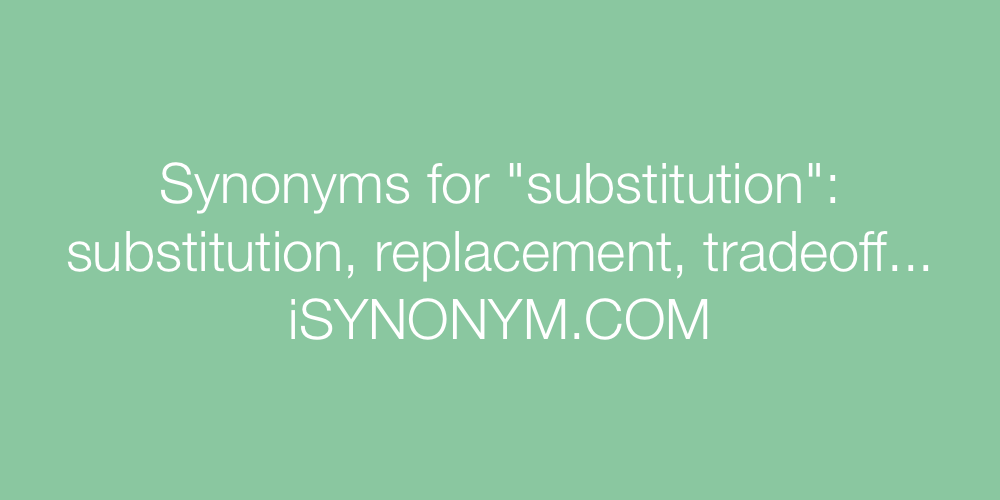 Synonyms substitution