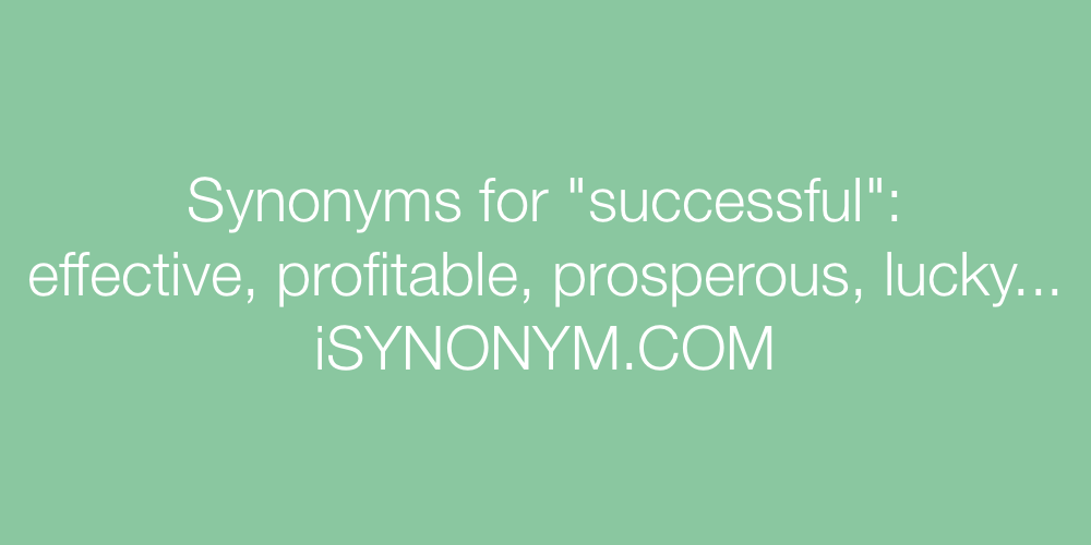 Synonyms successful