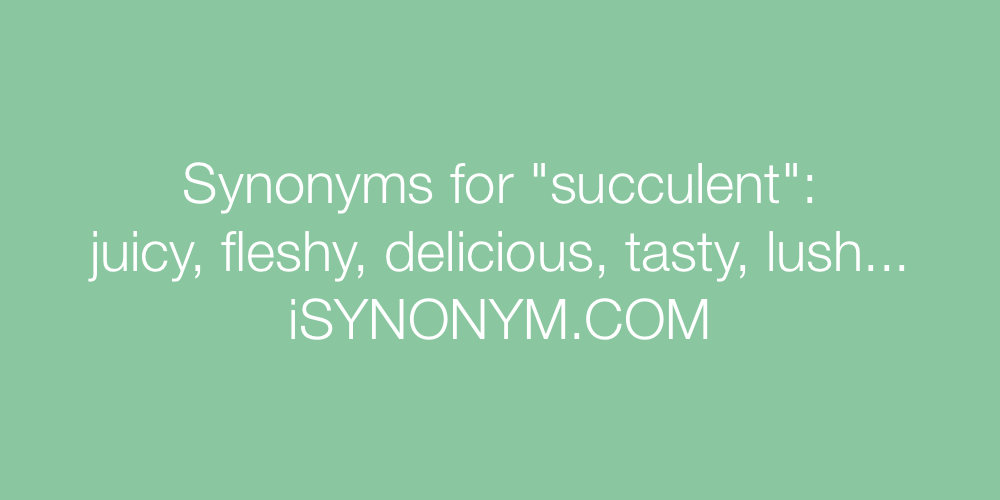 Synonyms succulent