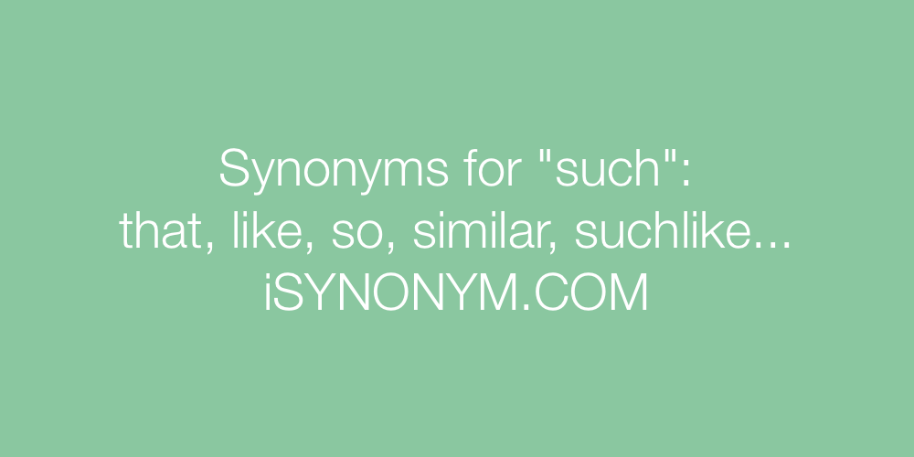 Synonyms such