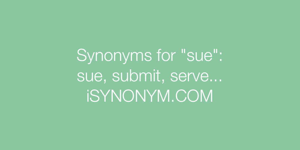 Synonyms sue