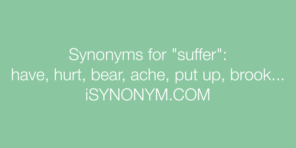 Synonyms suffer