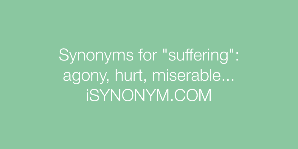 Synonyms suffering
