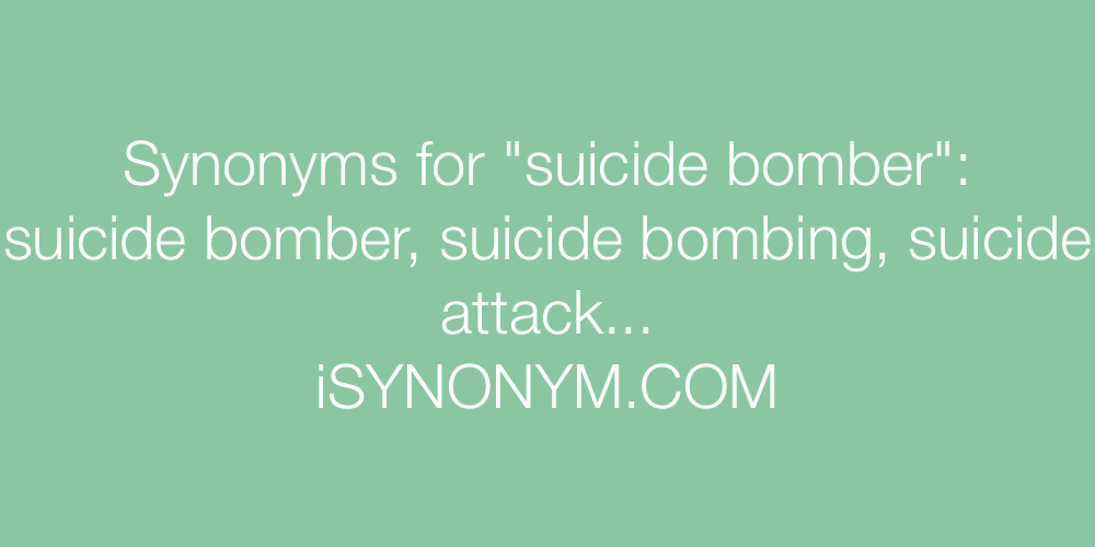 Synonyms suicide bomber