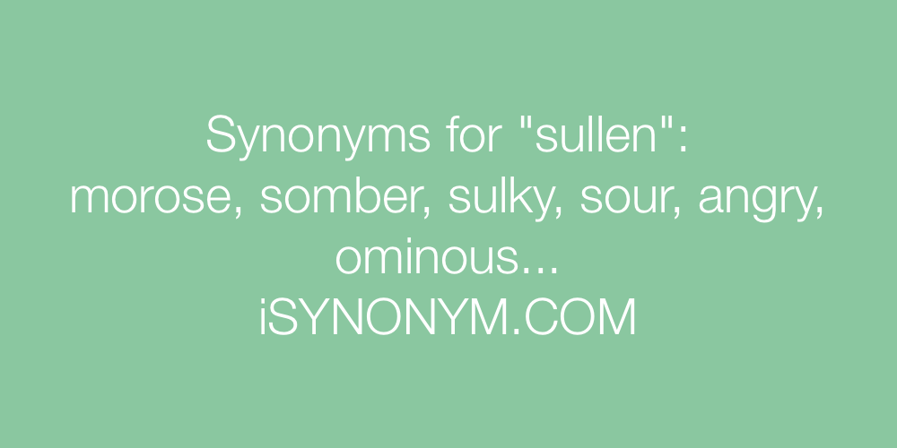 Synonyms sullen